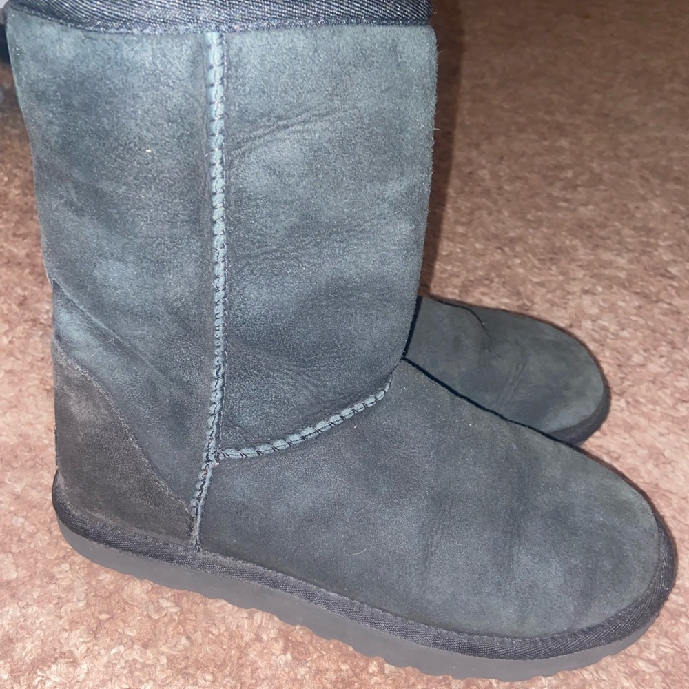 Used Womens Black Ugg Boots Size US 7